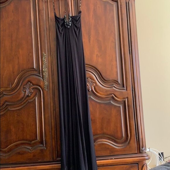 Long  black halter dress by Sky - Picture 1 of 2